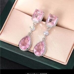 Pink  Zirconia Diamond 925 Sterling Silver